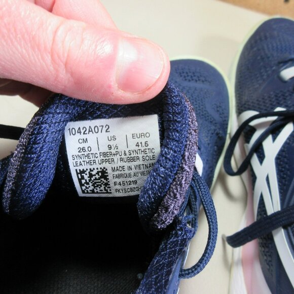 Asics Navy and White Athletic Shoes - Picture 6 of 8